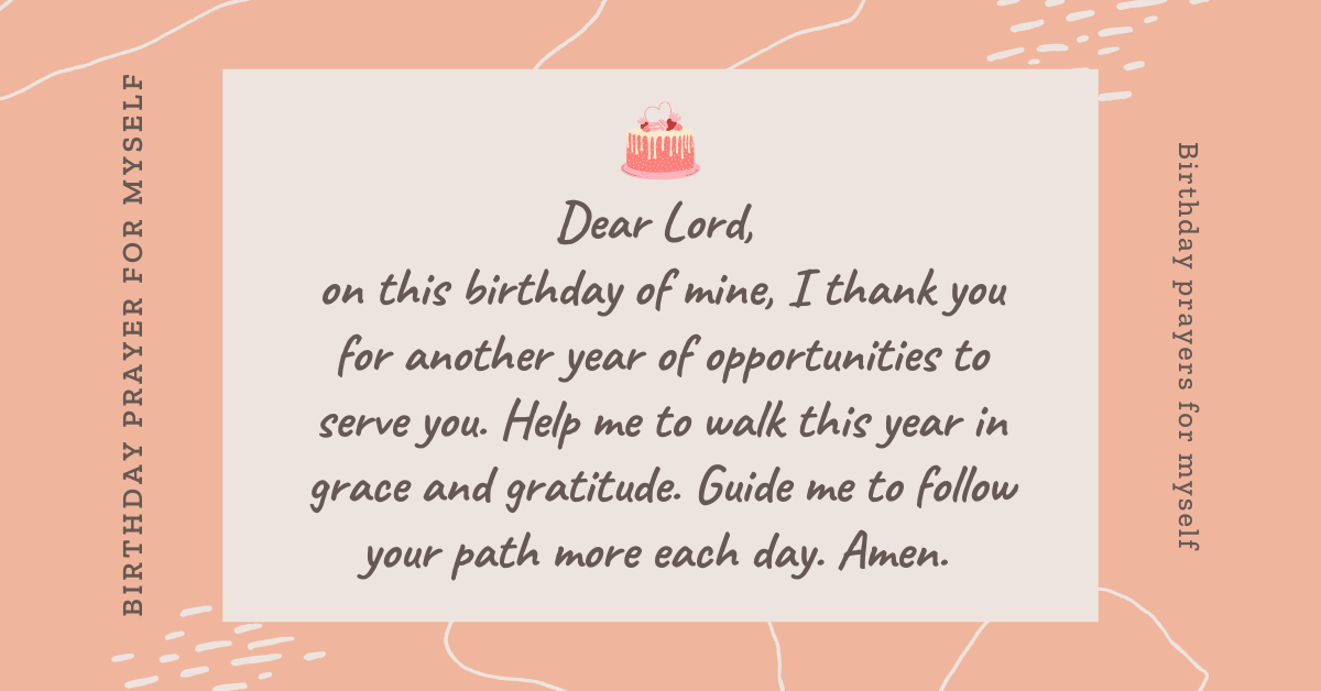 birthday prayer for myself
