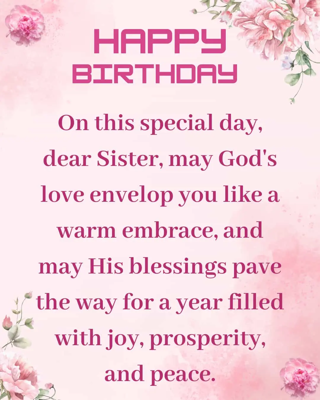birthday prayer for sister images