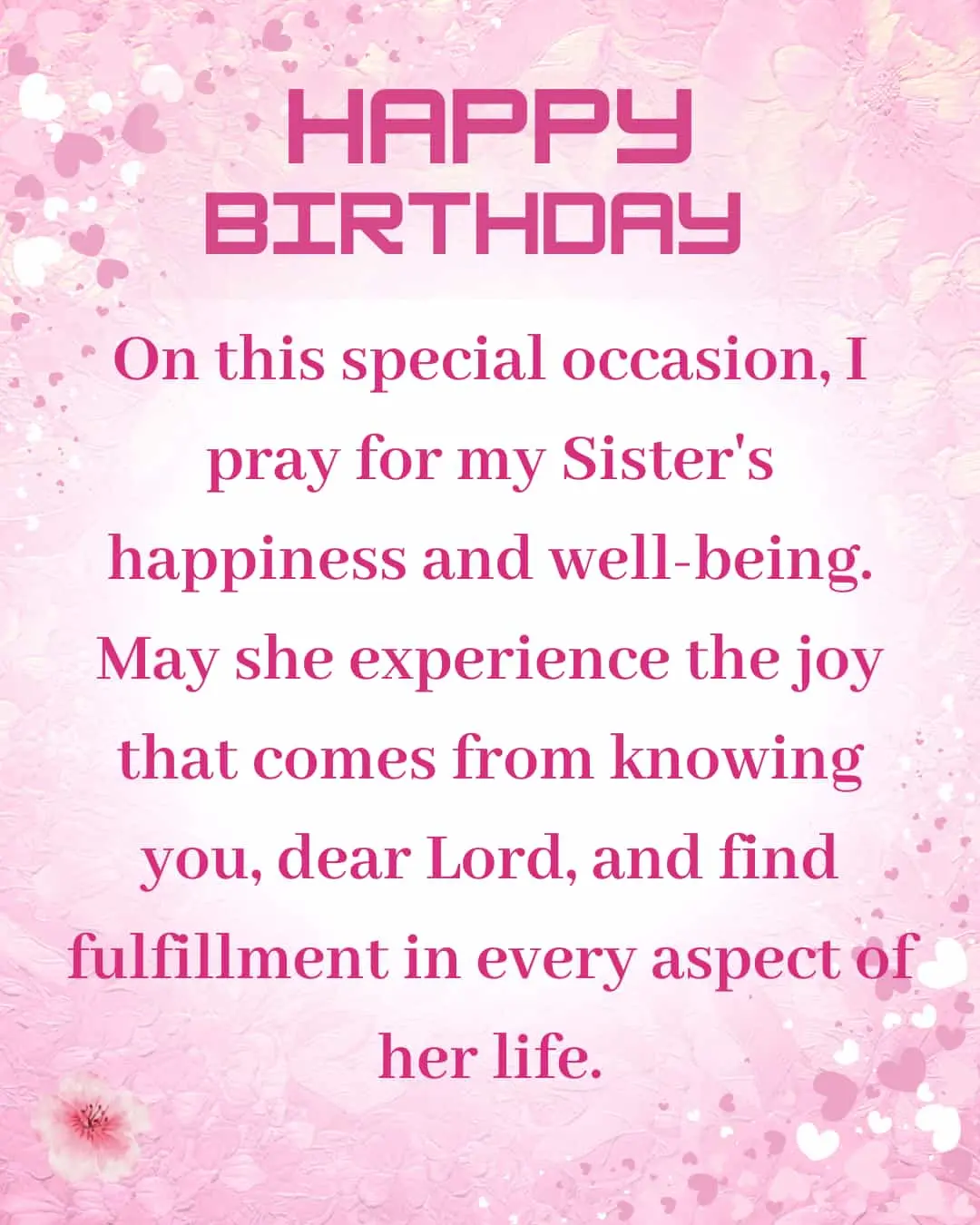birthday prayer for sister in christ