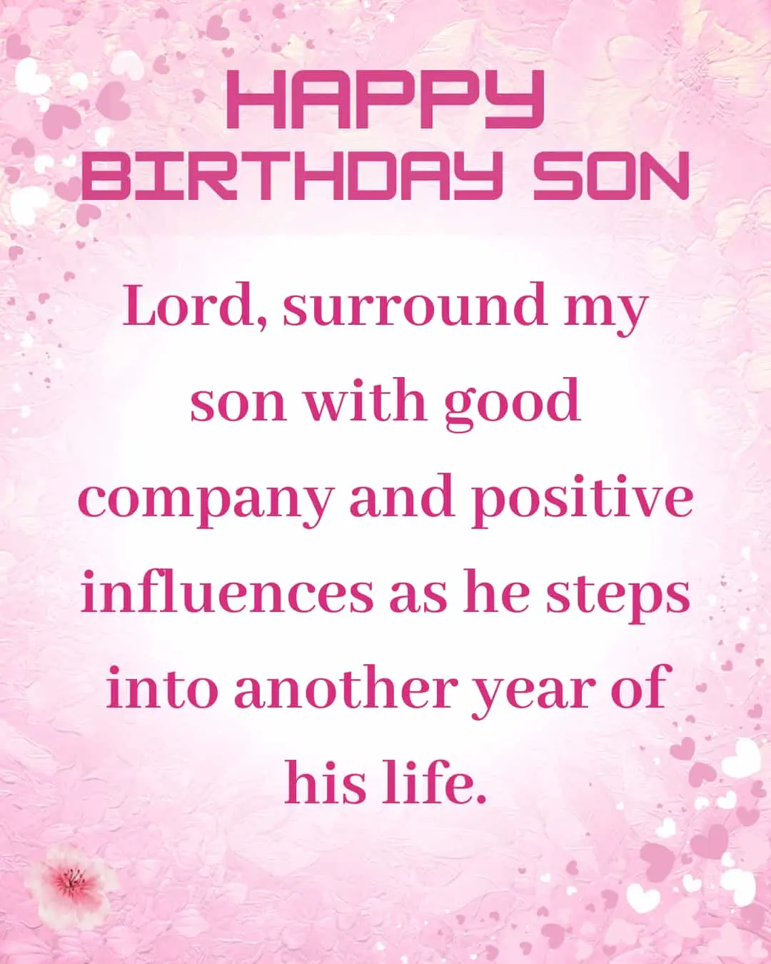 birthday prayer for son from mother
