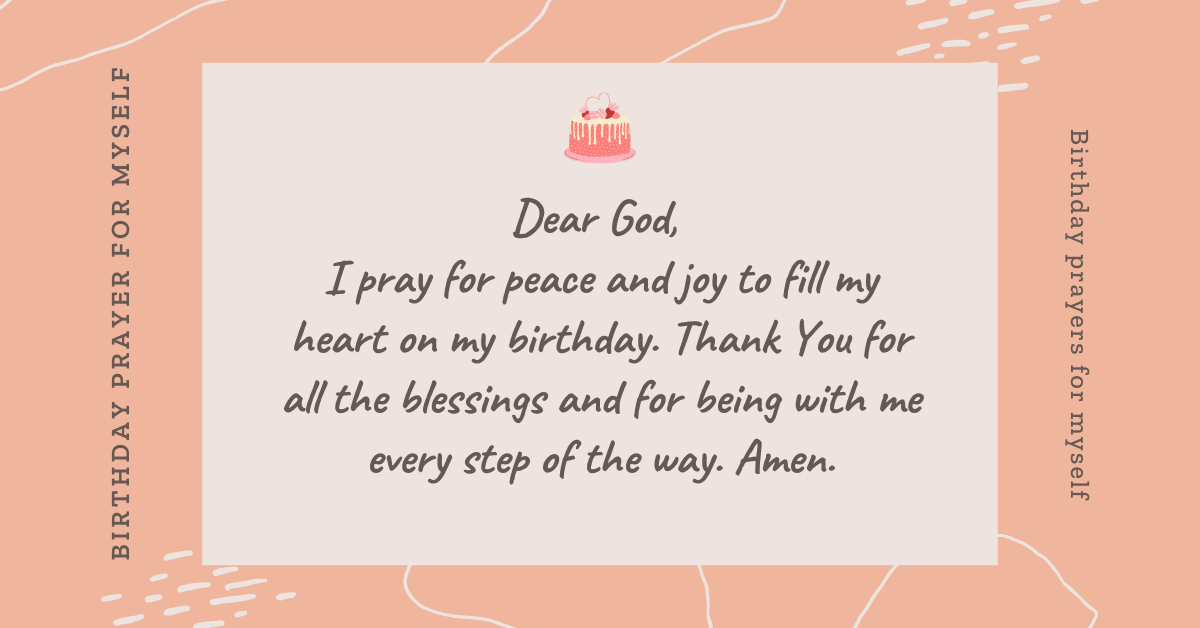 birthday prayer myself