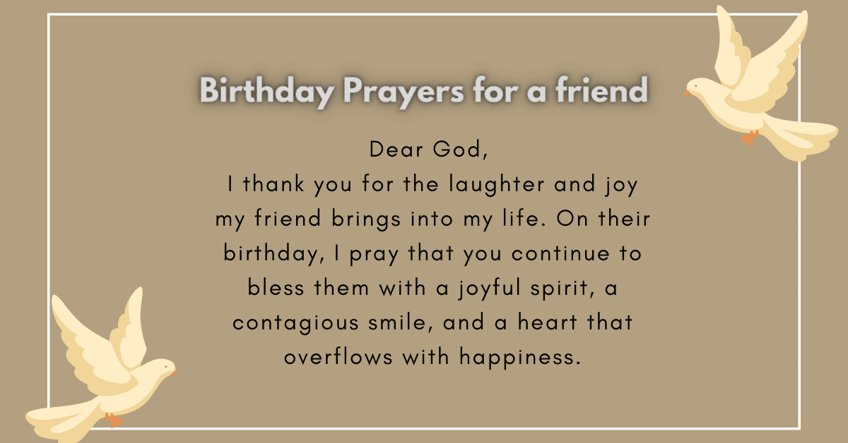 birthday prayer to a friend