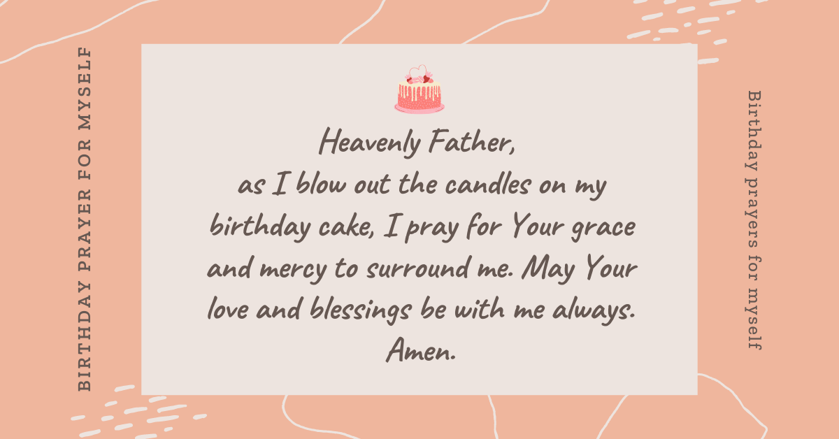 birthday prayer to my self