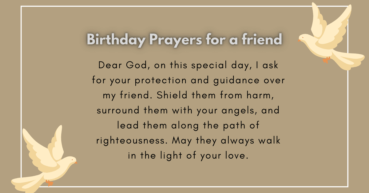 birthday prayers for a friend
