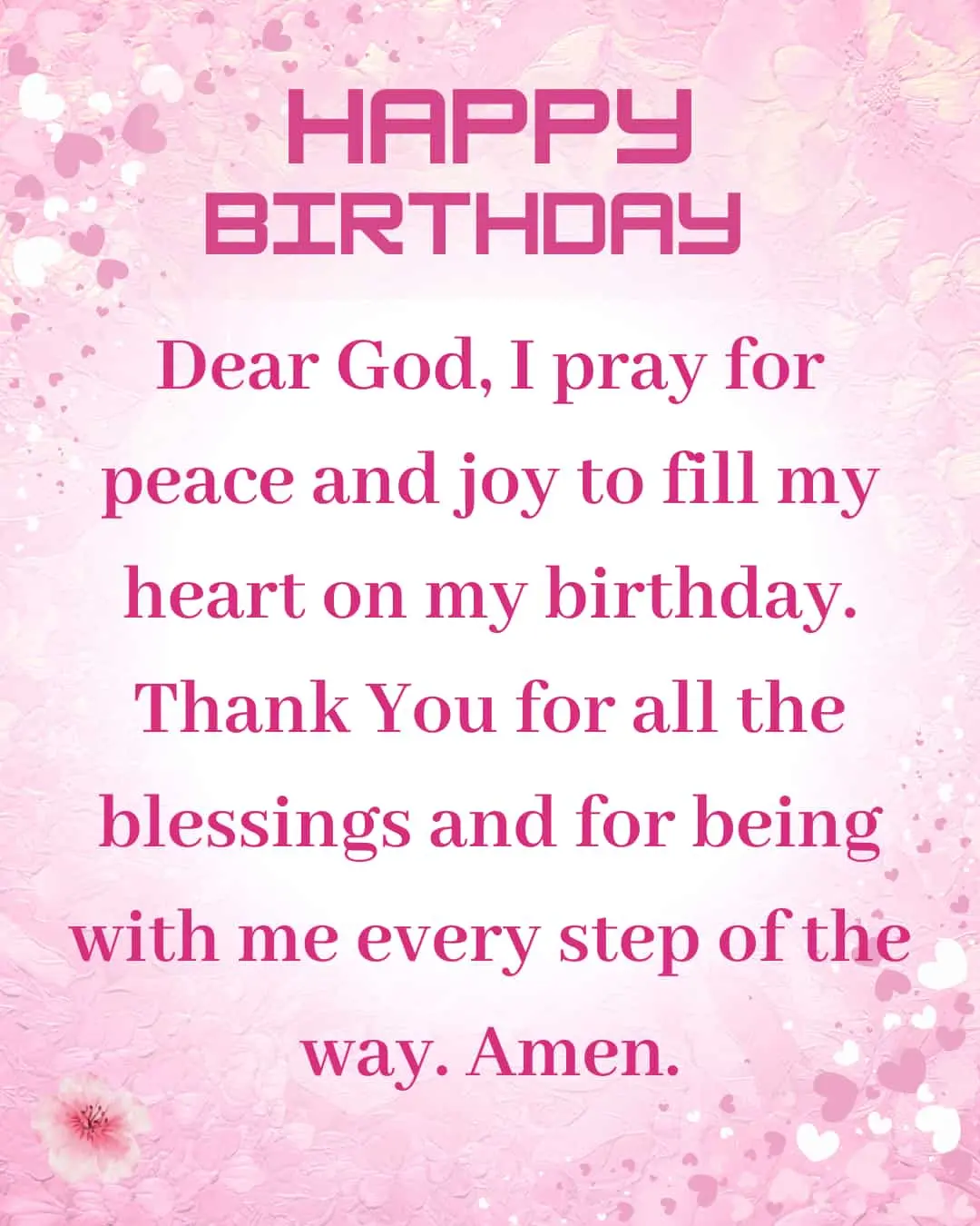 Christian birthday prayer for myself