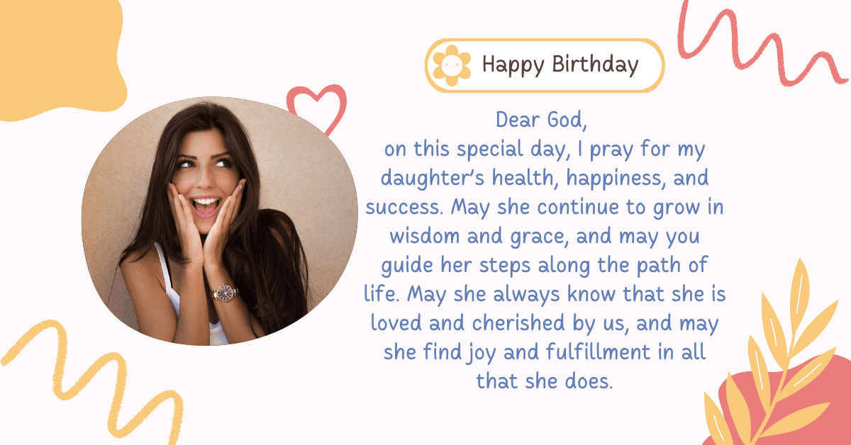 daughter birthday prayer