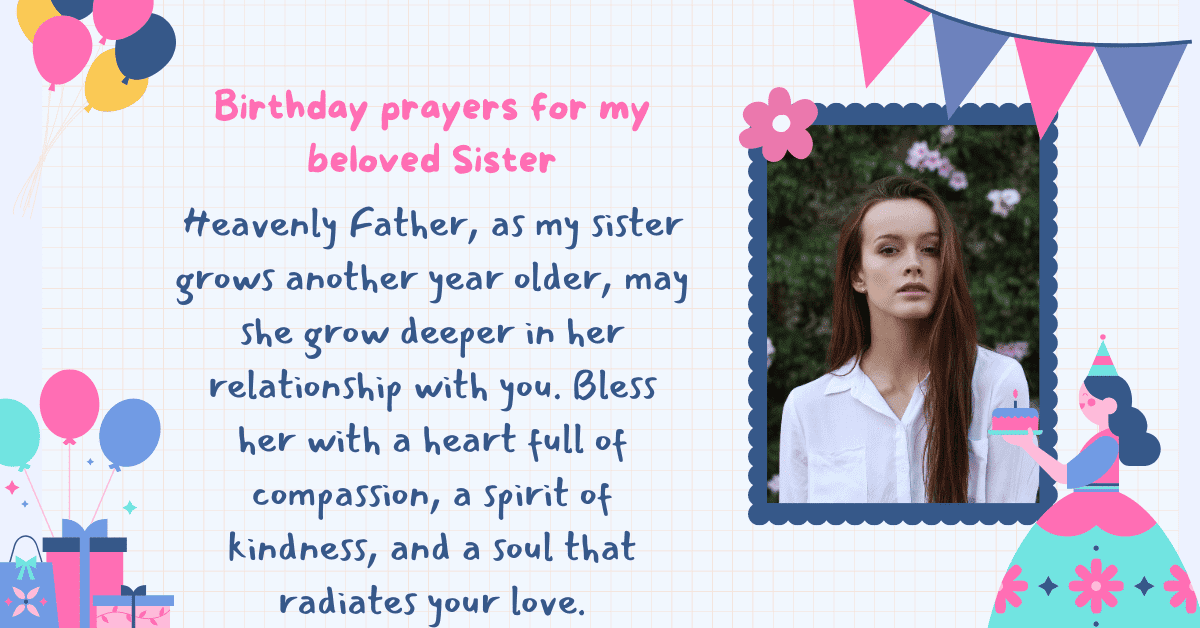 happy birthday prayer for my sister