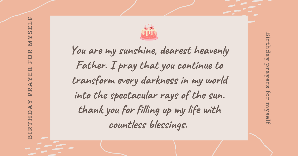 happy birthday prayer for myself