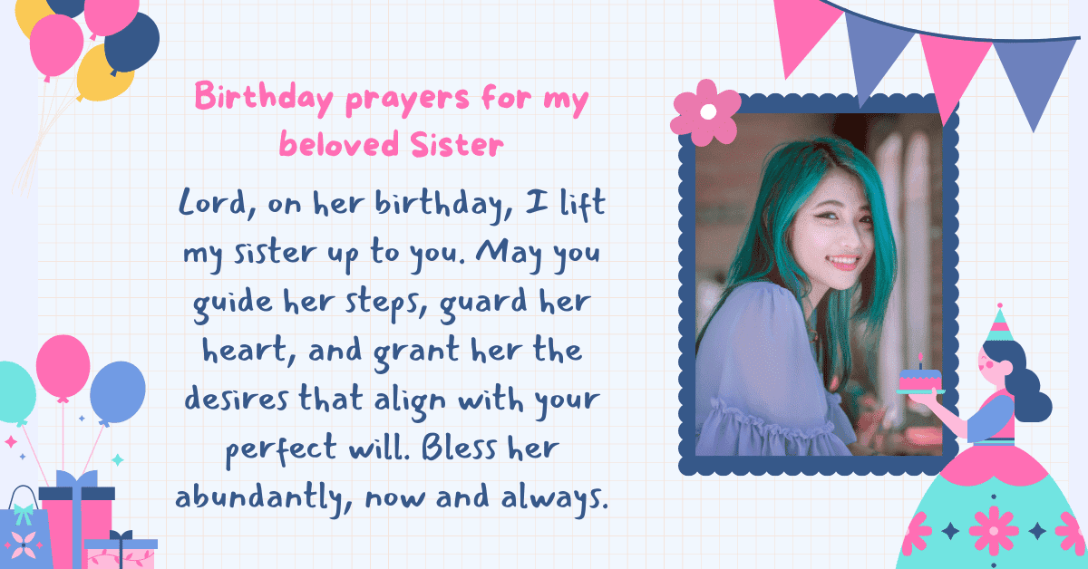 happy birthday prayer for sister