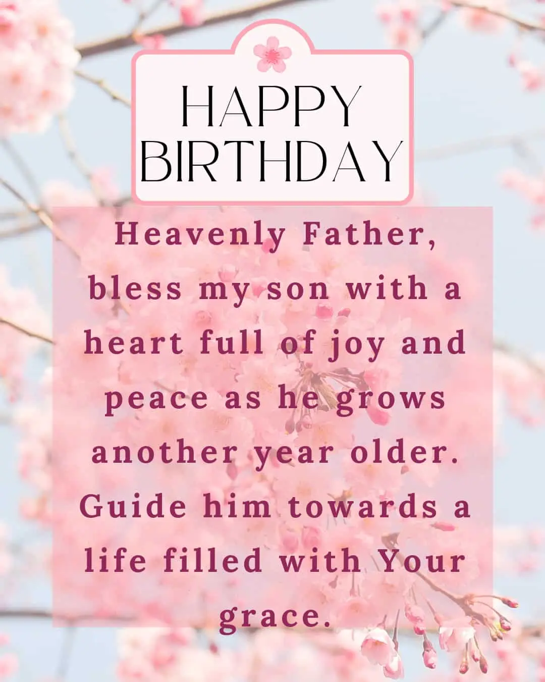 happy birthday prayer for son