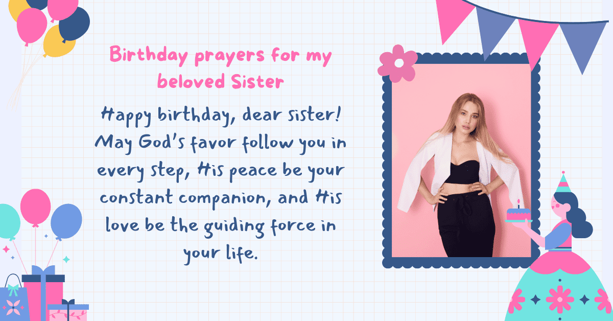 happy birthday prayer sister