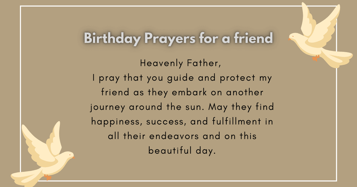 happy birthday prayer to a friend