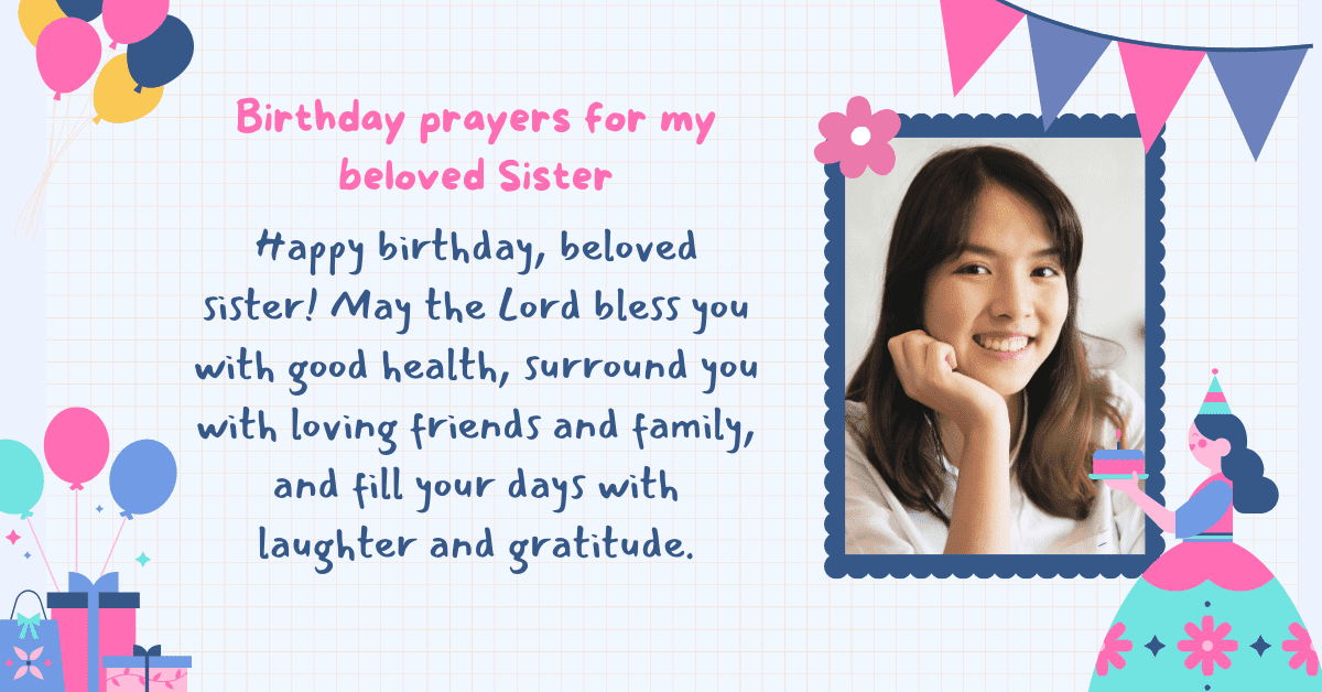 happy birthday sister prayer