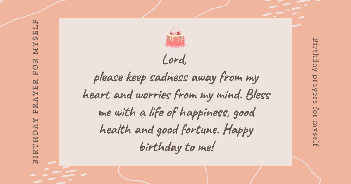 happy birthday to myself prayer