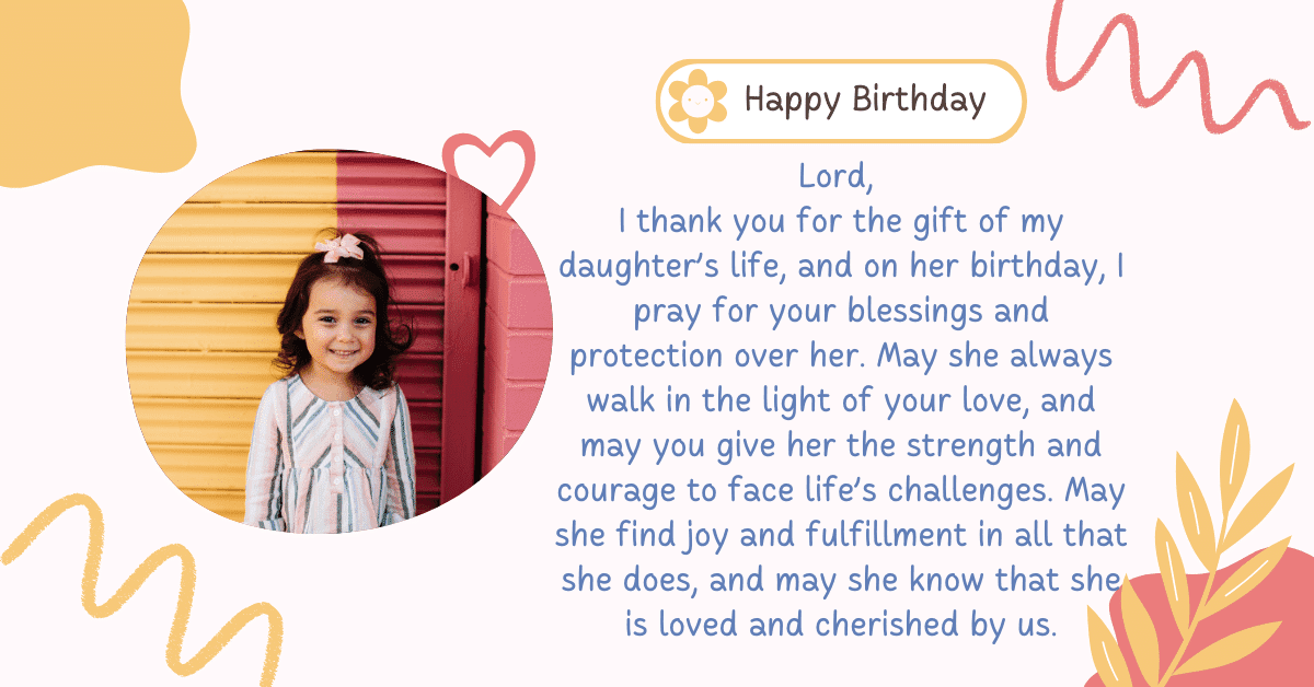 pray for my daughter on her birthday