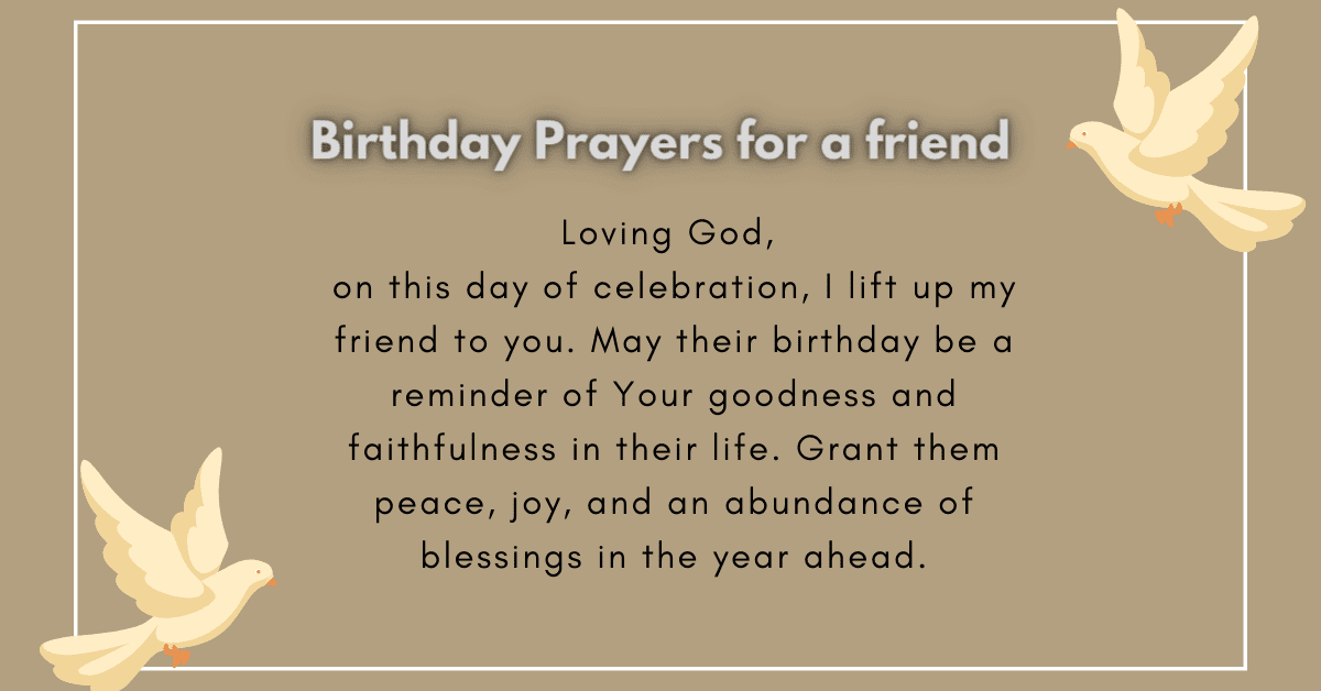 prayer for a friend's birthday