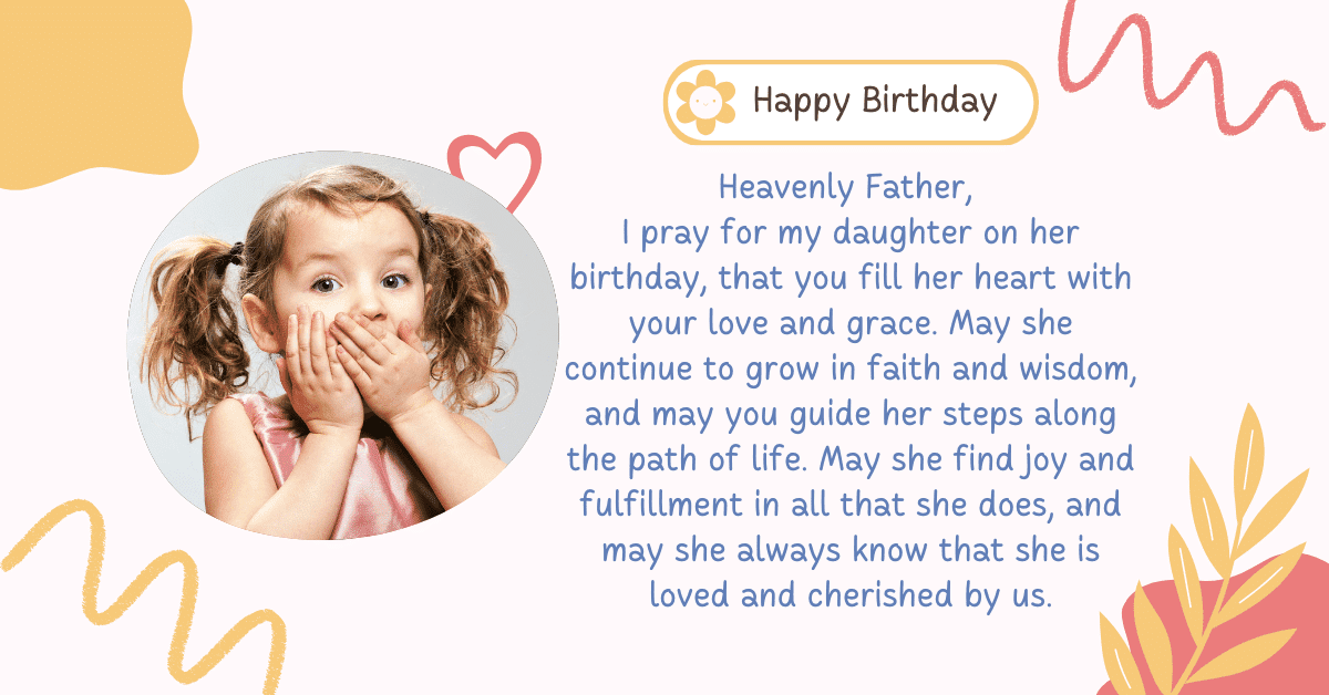 prayer for my daughter on her birthday