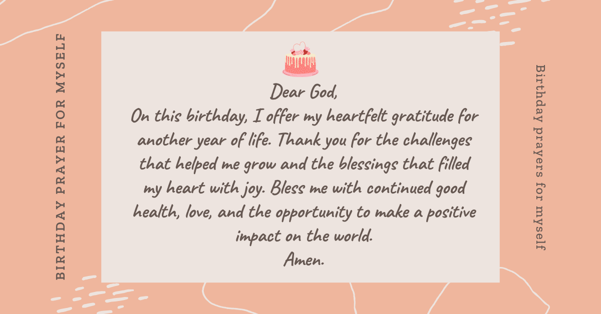 prayer heartfelt birthday wishes to myself