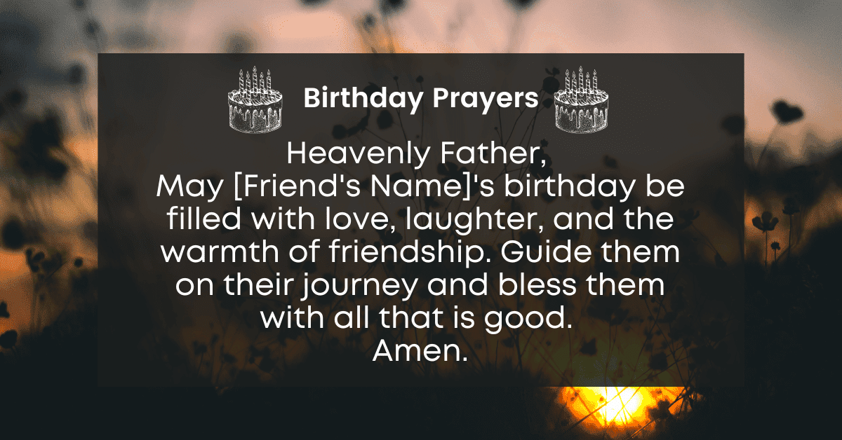 short birthday prayer for my best friend