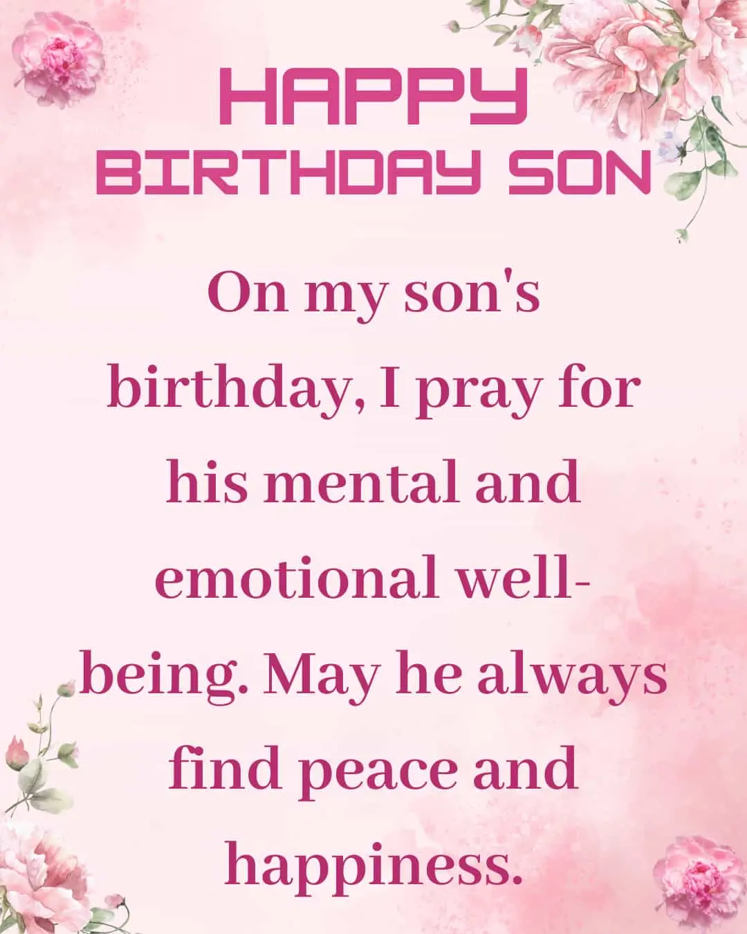 short birthday prayer for son from mom