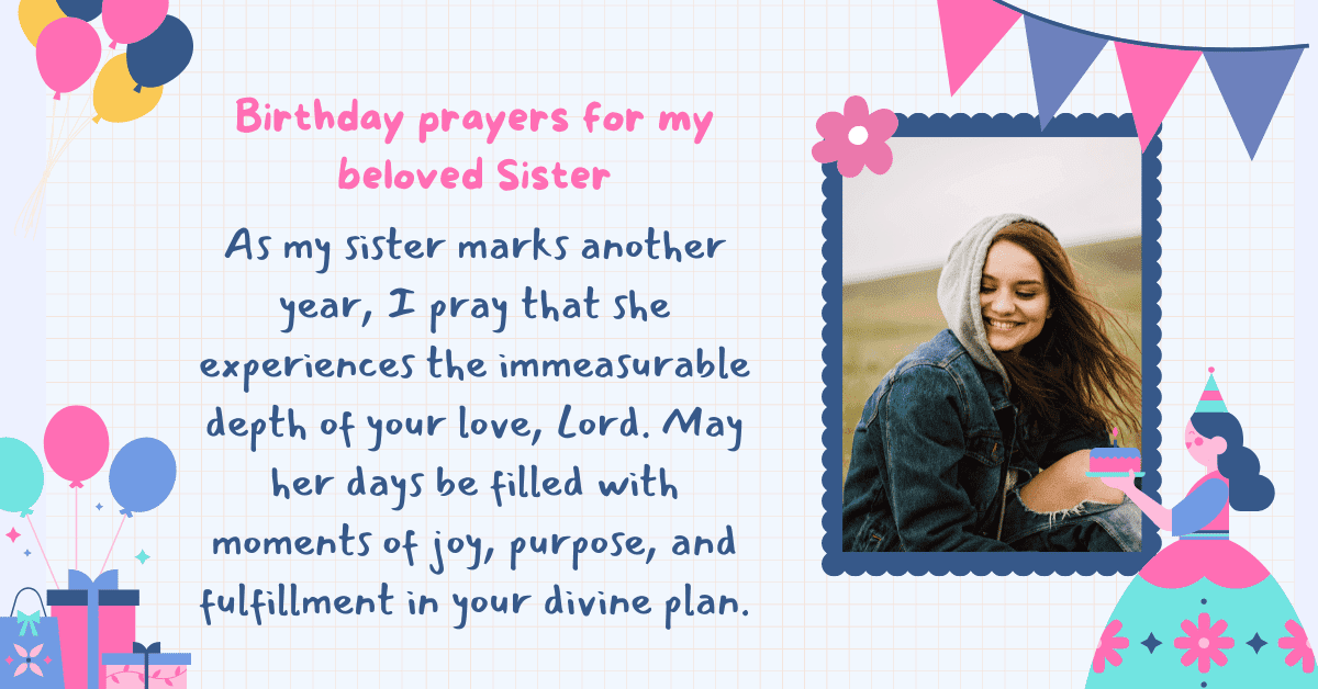 sister birthday prayer