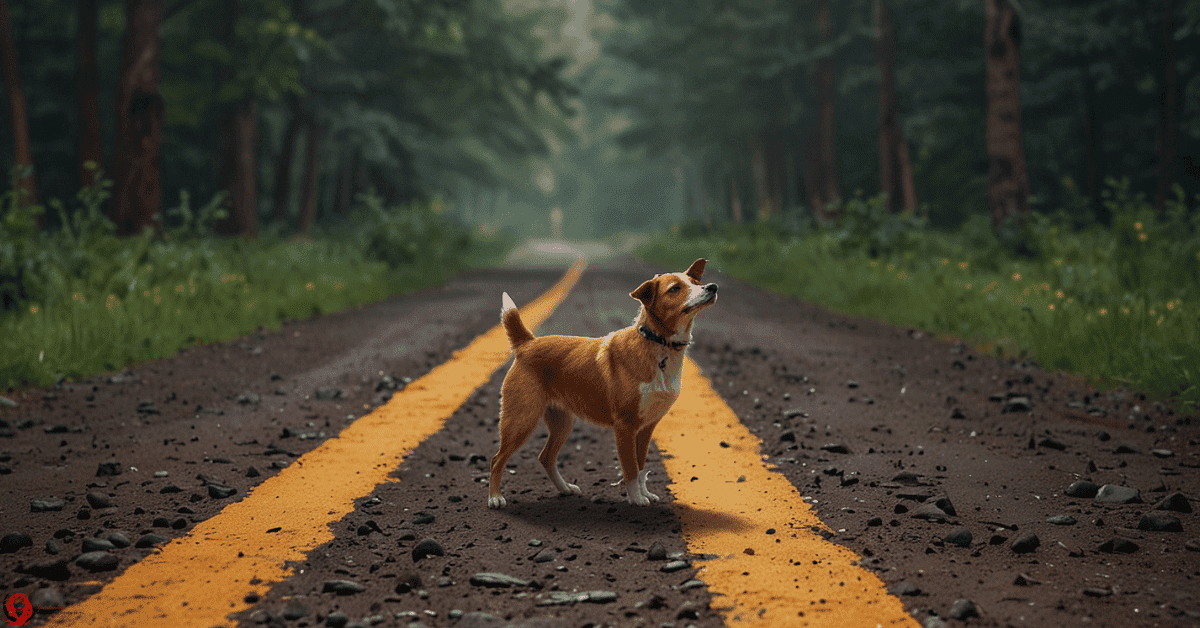 spiritual meaning of a brown dog crossing your path