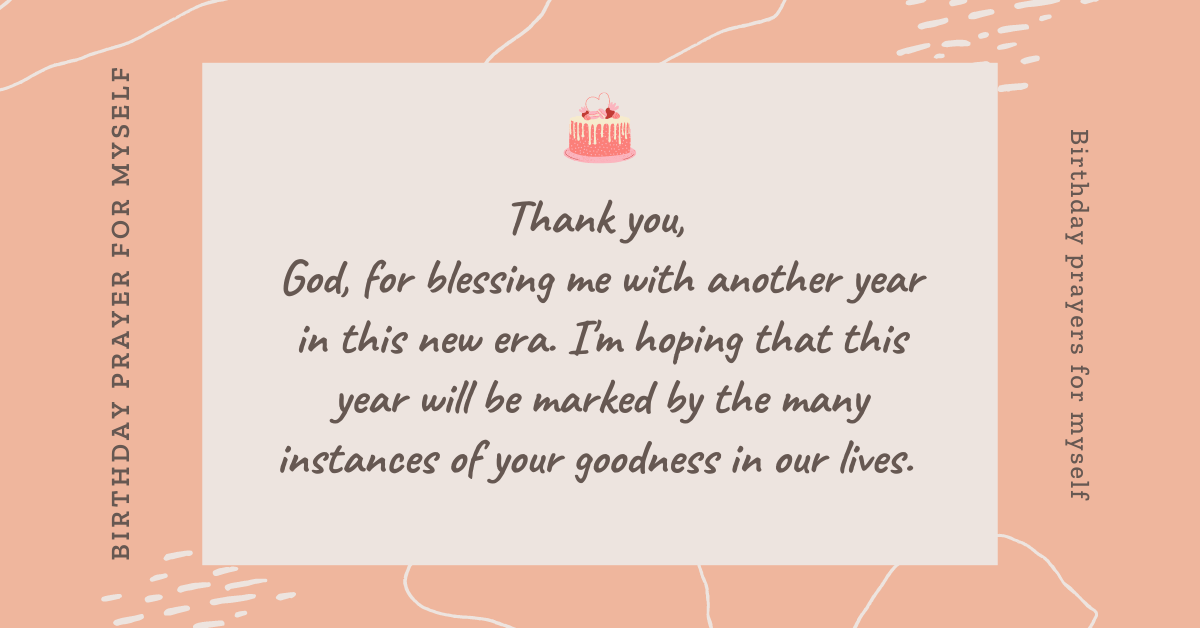 touching birthday prayer for myself
