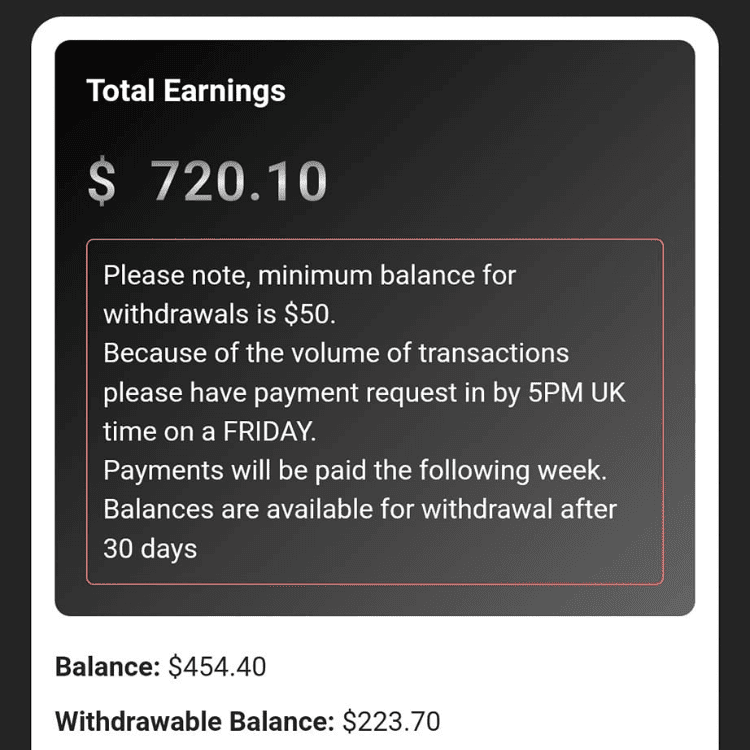 OLSP Account Earning