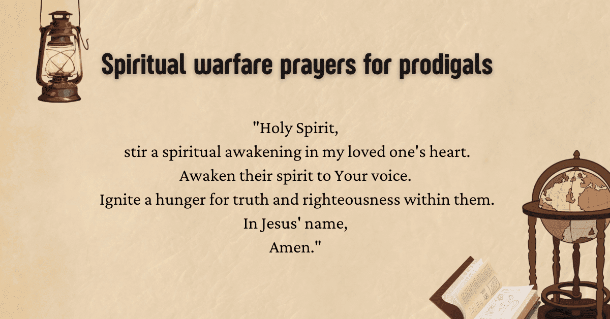 Spiritual prayer for prodigal family