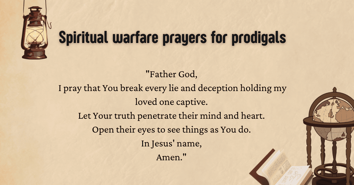 spiritual warfare prayer for prodigal family