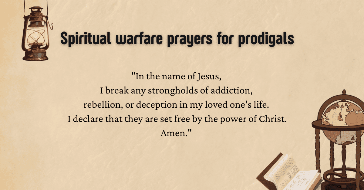 spiritual warfare prayers for prodigal daughter