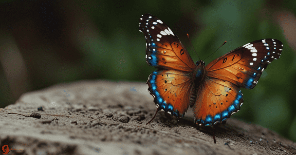 A multi colored butterfly