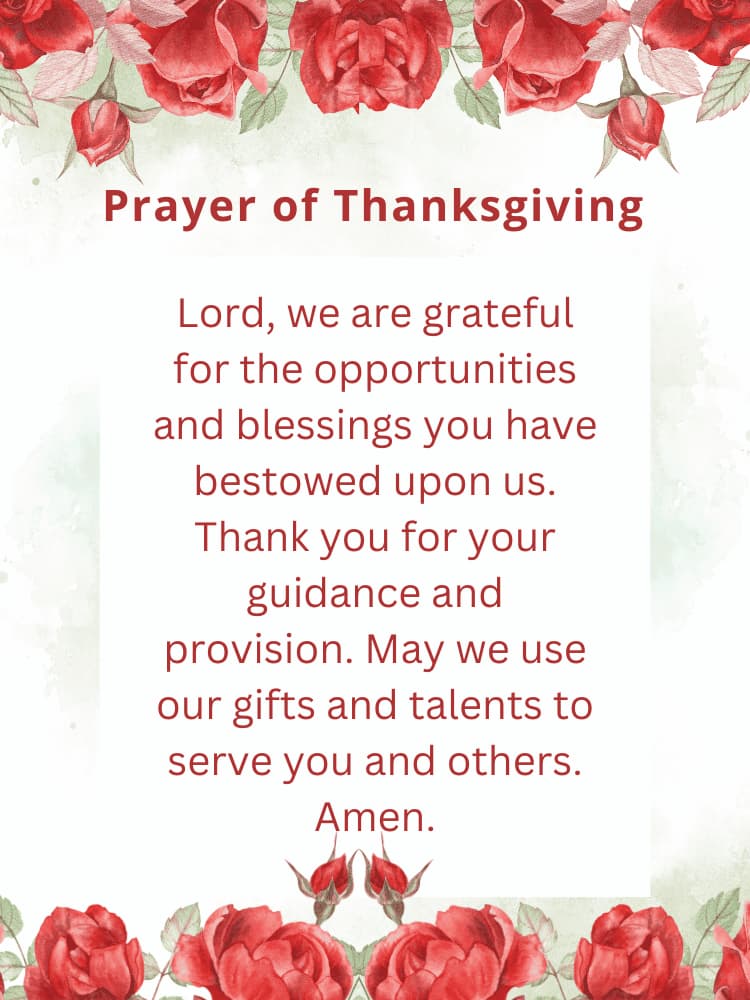 thank you lord prayer