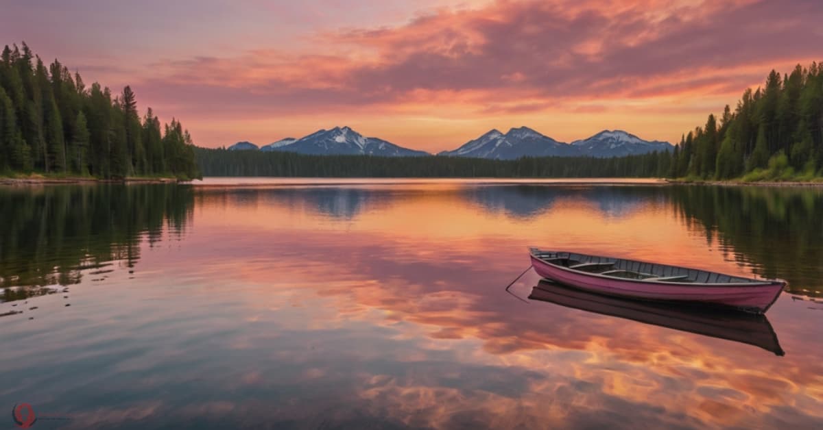 Dream of sunset over water