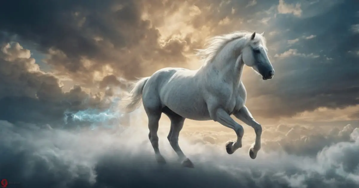 Dreaming of a white horse in the sky