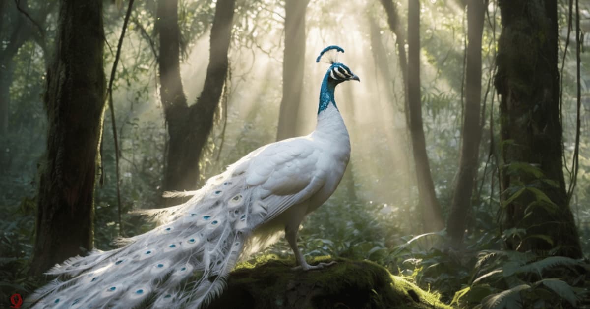 Spiritual meaning of a white peacock