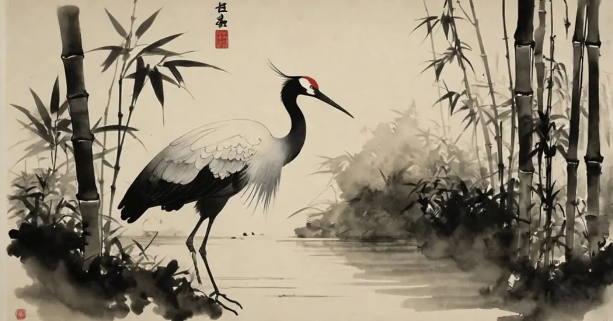 White crane in Chinese