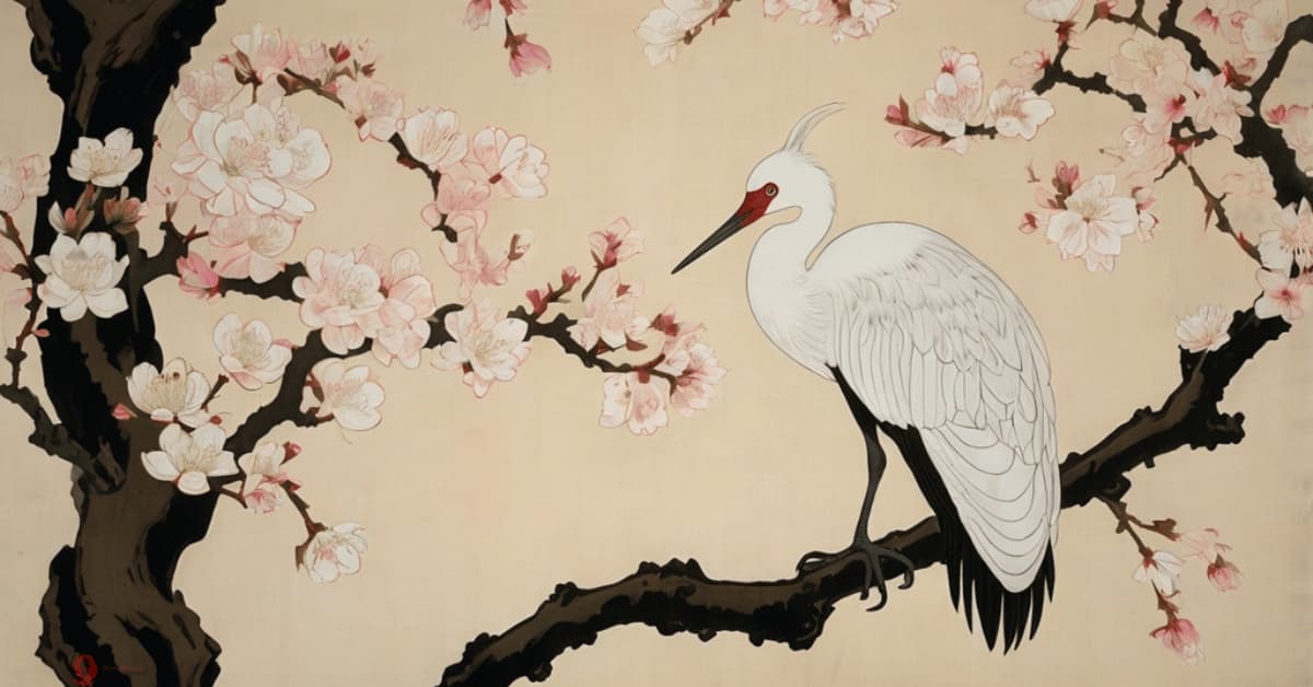 White crane japan