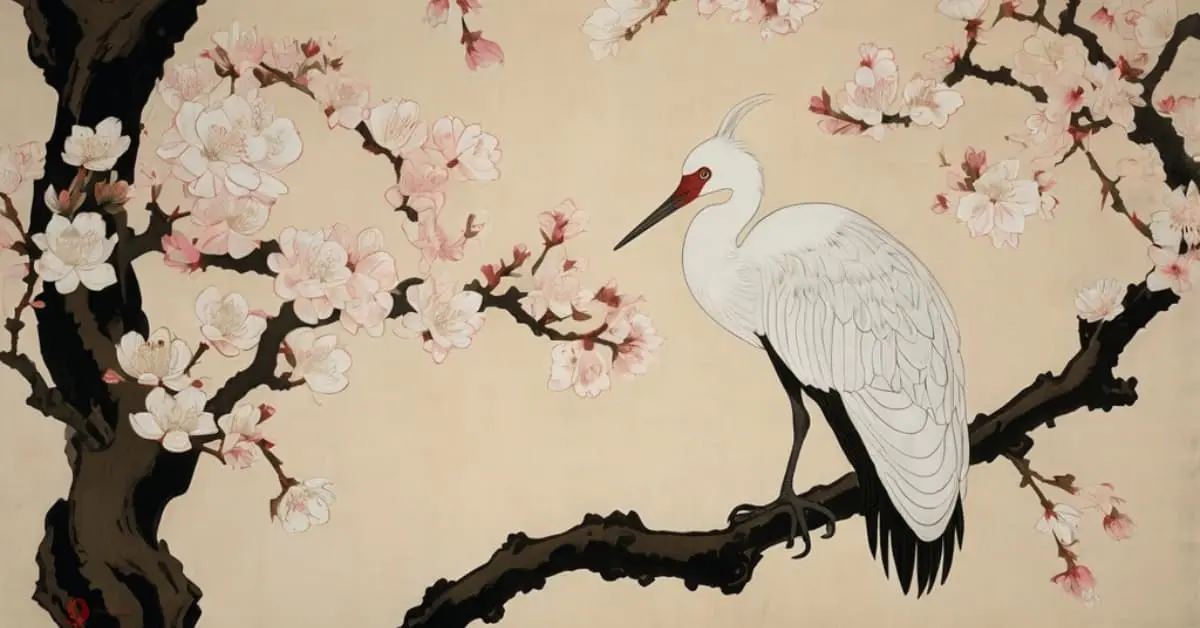 White crane japan