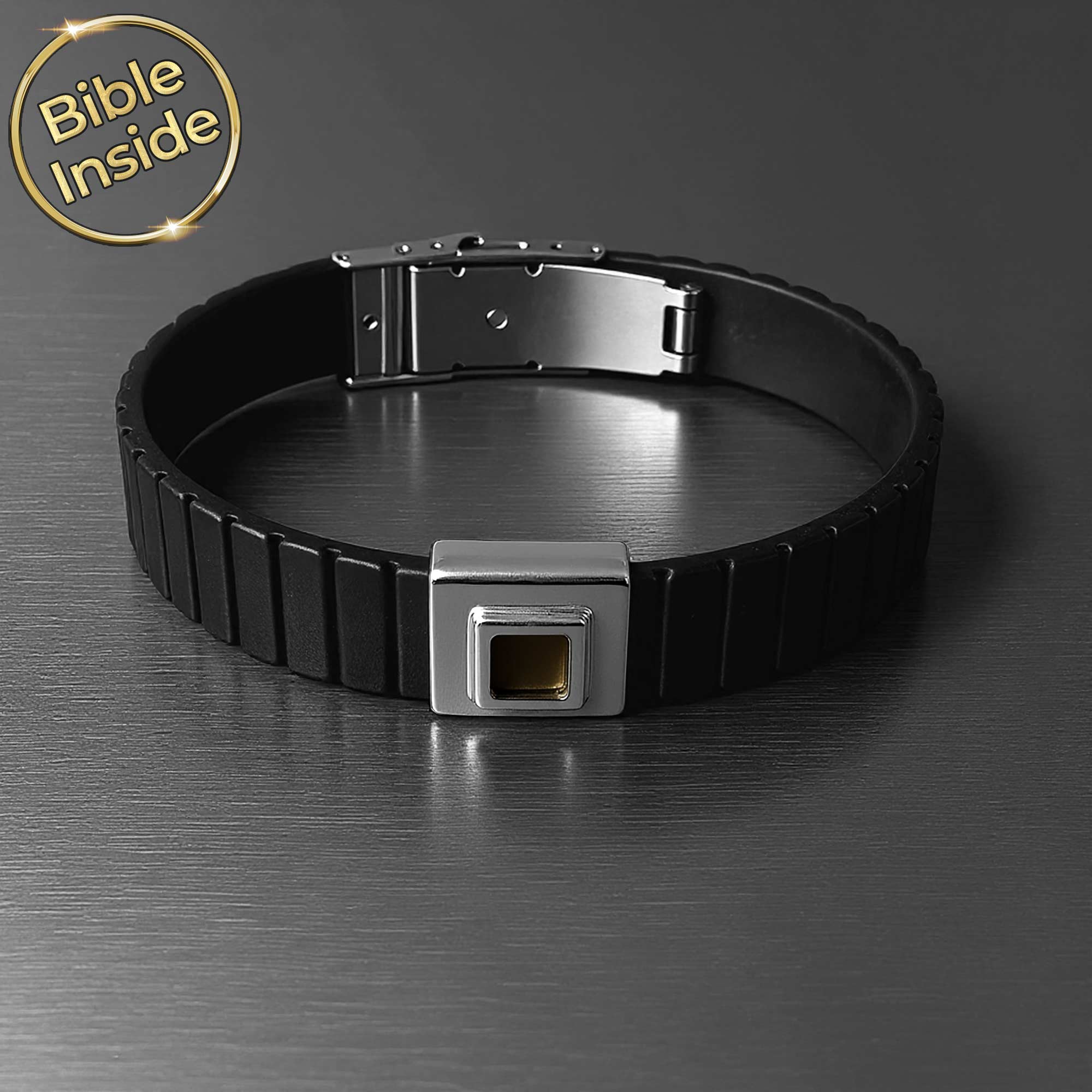 Christmas Gifts for Christians Silver Bracelets With Entire Bible Inside My Nano Jewelry